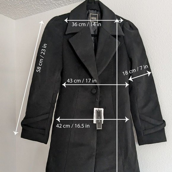 EatMe Eat Me Black Trenchcoat 2023 Happy Bag Jirai Larme kei Size 0 Japan - Picture 3 of 7